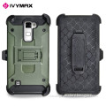 High Impact Dual Layer Holster combo Universal Case With Kickstand for LG Stylus 2 K520